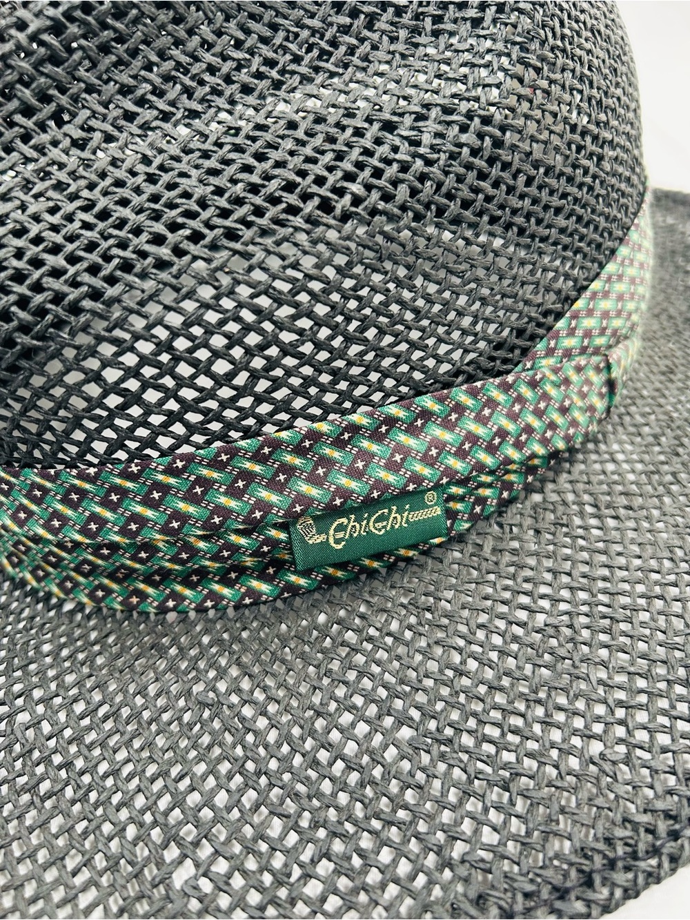 Vintage 80’s Chi Chi Rodriguez Black Wide Brim Straw Hat - Picture 12 of 13